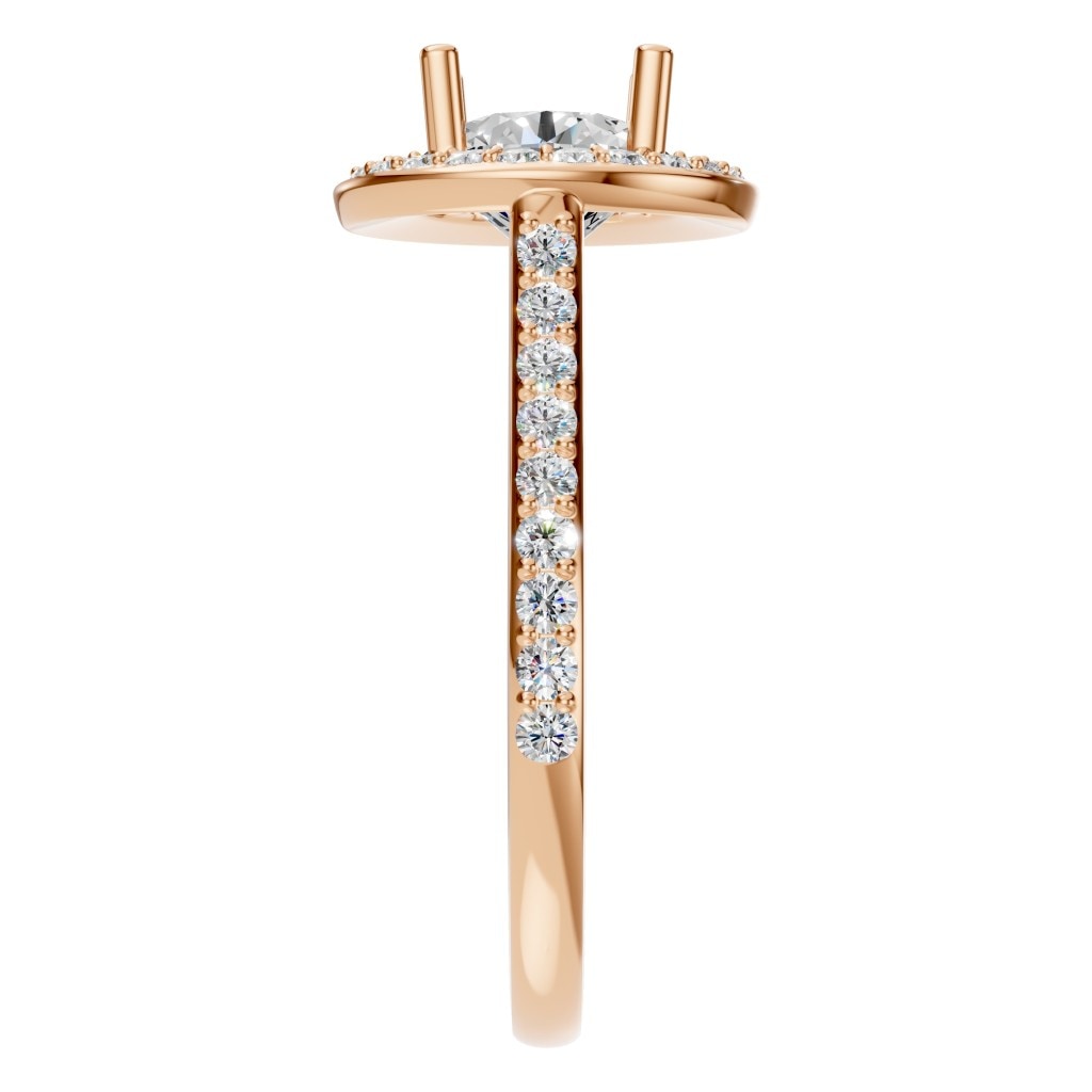 RI-7694 Rose Gold Ring SET - Side View