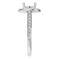 RI-7694 White Gold Ring SET - Side View