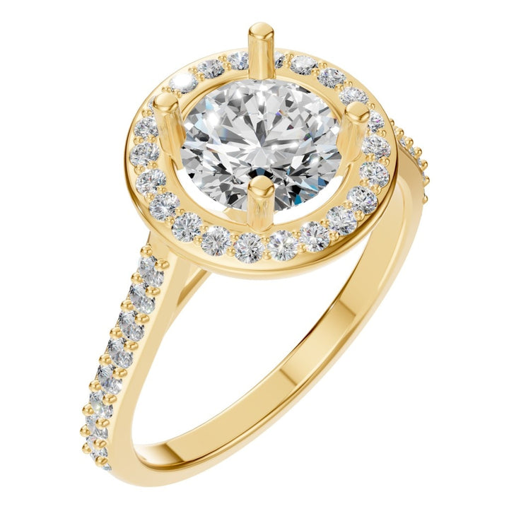 Accented Halo Ring Mounting - Round 6.5mm