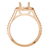 RI-7694 Rose Gold Ring UNSET - Top View
