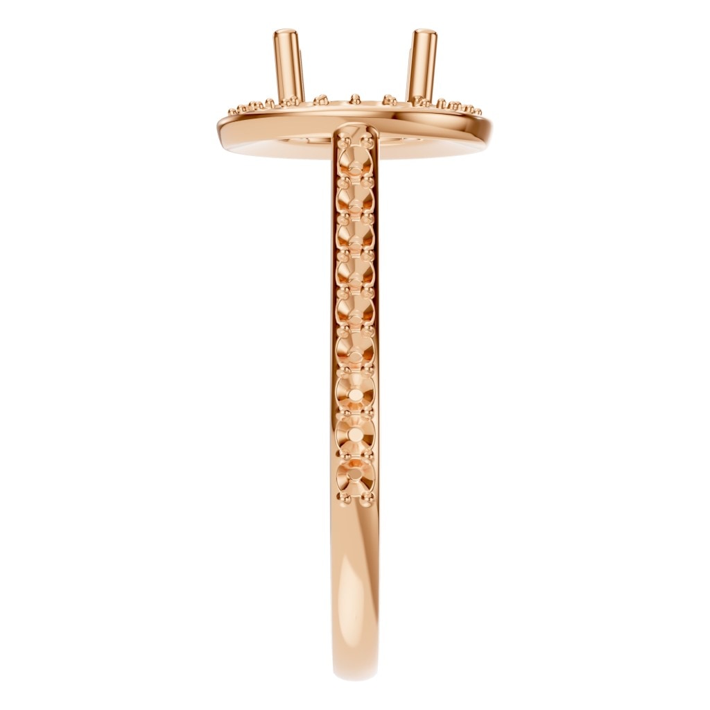 RI-7694 Rose Gold Ring UNSET - Side View