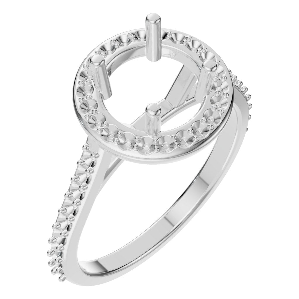 RI-7694 White Gold Ring UNSET - Main View