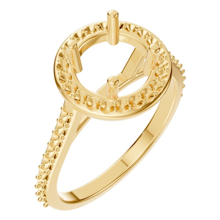 Accented Halo Ring Mounting - Round 6.5mm