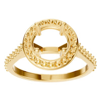 RI-7694 Yellow Gold Ring UNSET - Front View