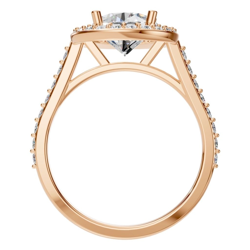 RI-7694 Rose Gold Ring SET - Top View