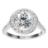 RI-7694 White Gold Ring SET - Front View