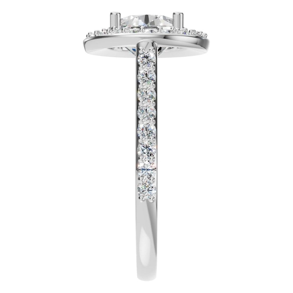 RI-7694 White Gold Ring SET - Side View