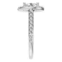 RI-7694 White Gold Ring SET - Side View