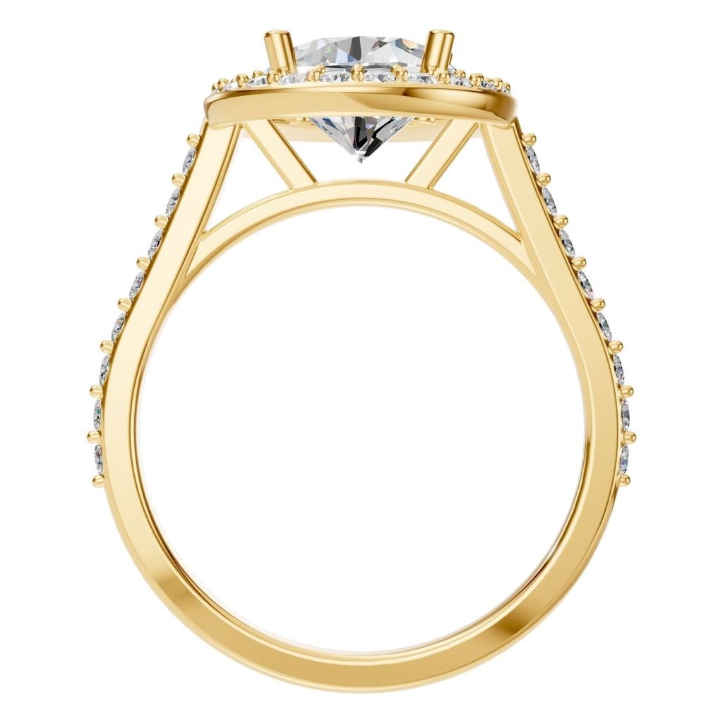 RI-7694 Yellow Gold Ring SET - Top View