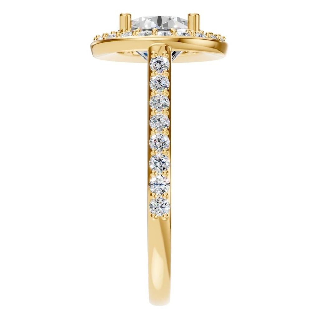 RI-7694 Yellow Gold Ring SET - Side View