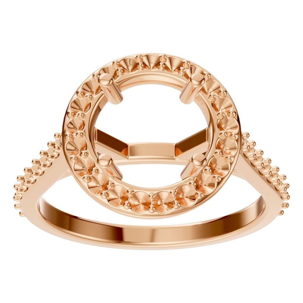 RI-7694 Rose Gold Ring UNSET - Front View