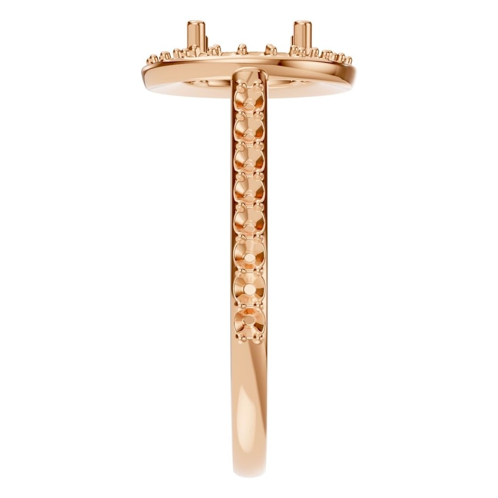RI-7694 Rose Gold Ring UNSET - Side View