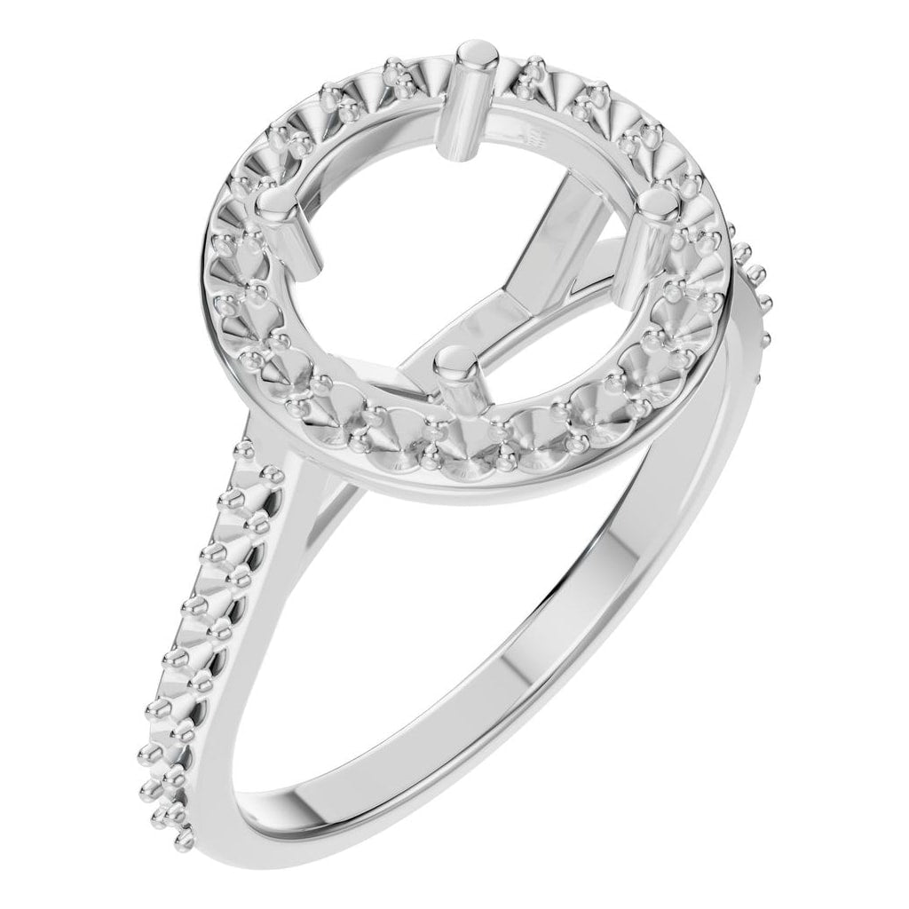 RI-7694 White Gold Ring UNSET - Main View