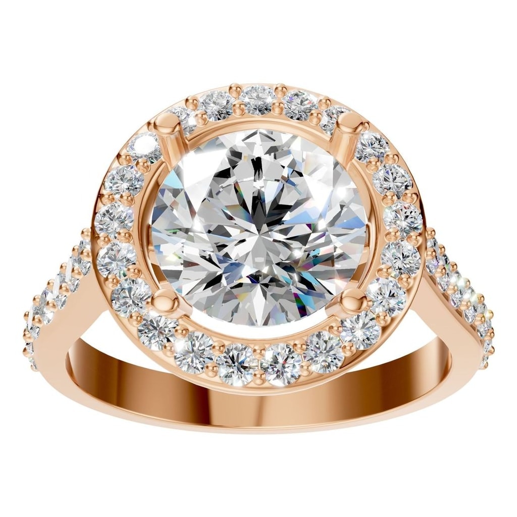 RI-7694 Rose Gold Ring SET - Front View