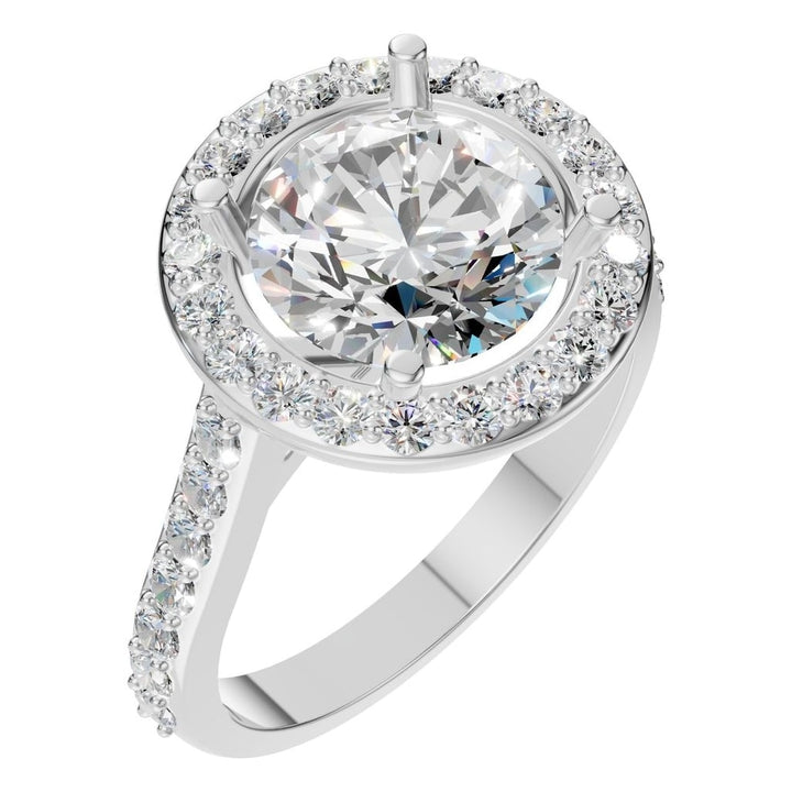 Accented Halo Ring Mounting - Round 8mm
