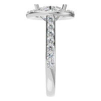 RI-7694 White Gold Ring SET - Side View