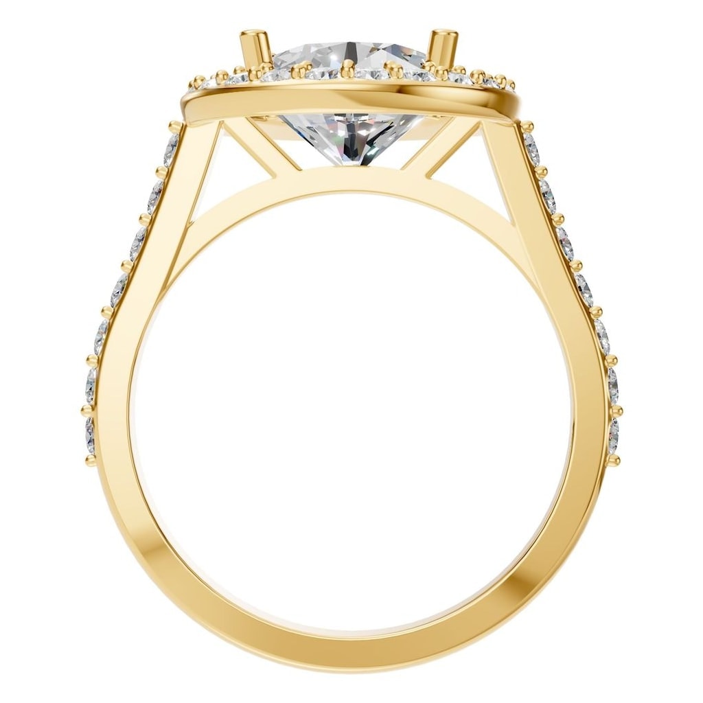 RI-7694 Yellow Gold Ring SET - Top View