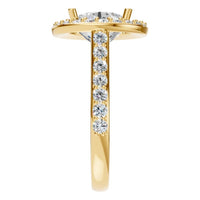 RI-7694 Yellow Gold Ring SET - Side View