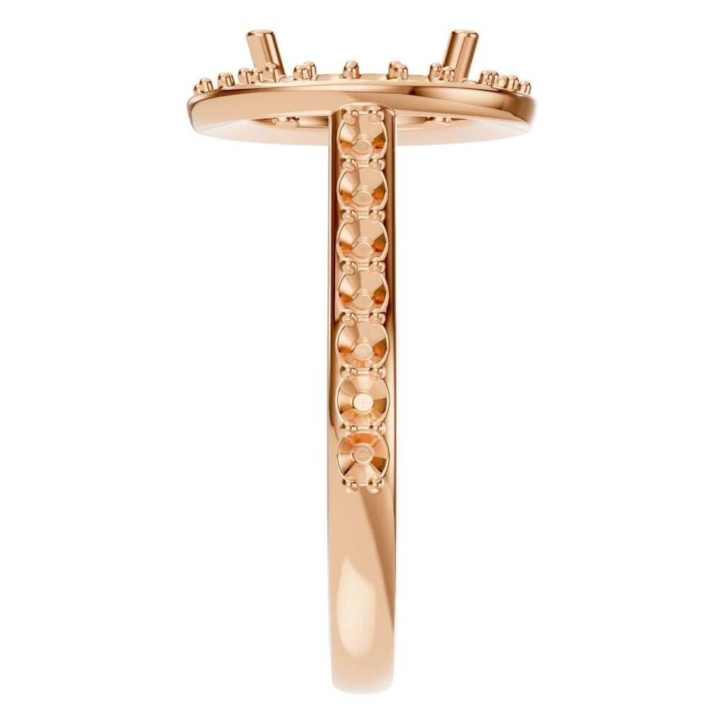 RI-7694 Rose Gold Ring UNSET - Side View