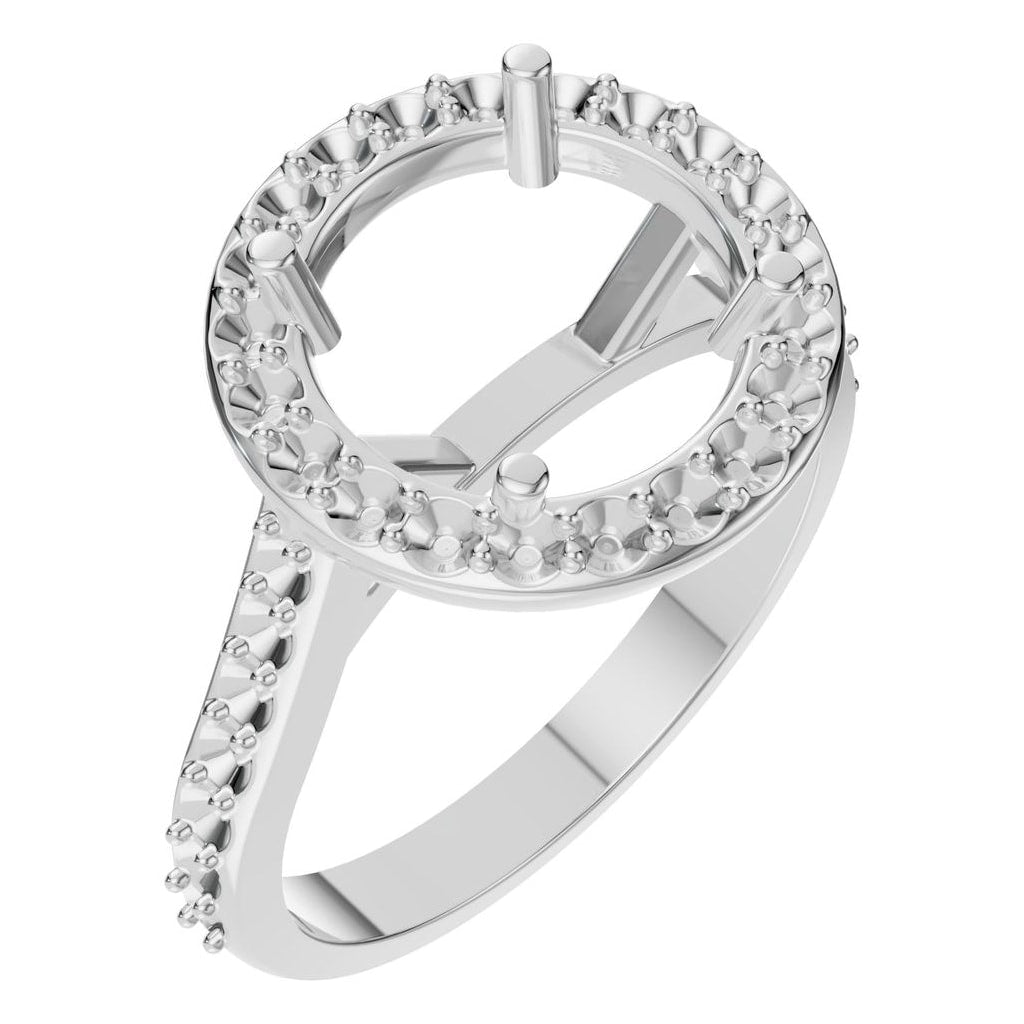 RI-7694 White Gold Ring UNSET - Main View