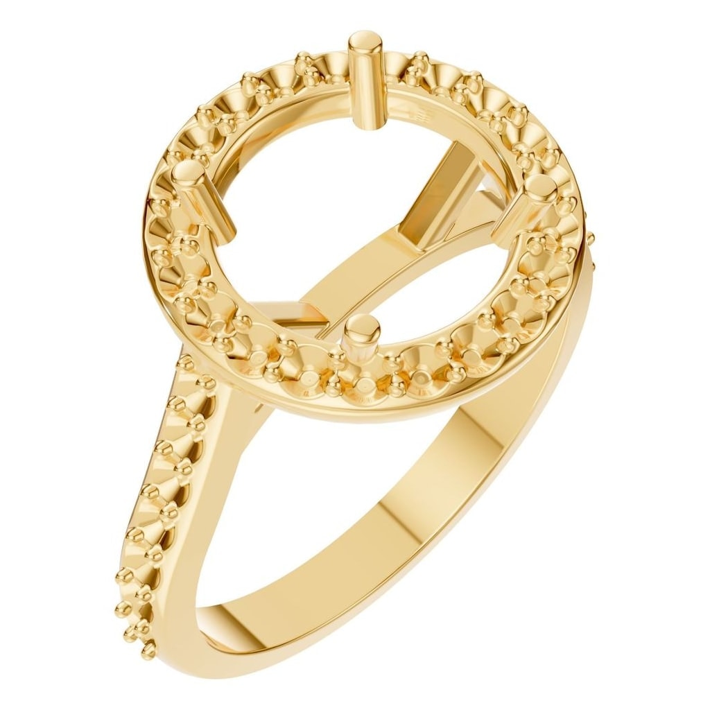 RI-7694 Yellow Gold Ring UNSET - Main View