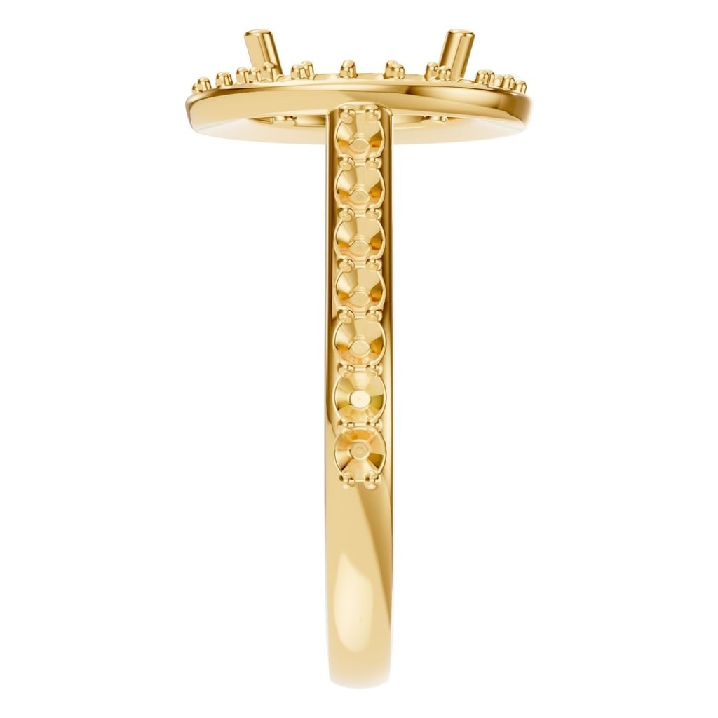 RI-7694 Yellow Gold Ring UNSET - Side View