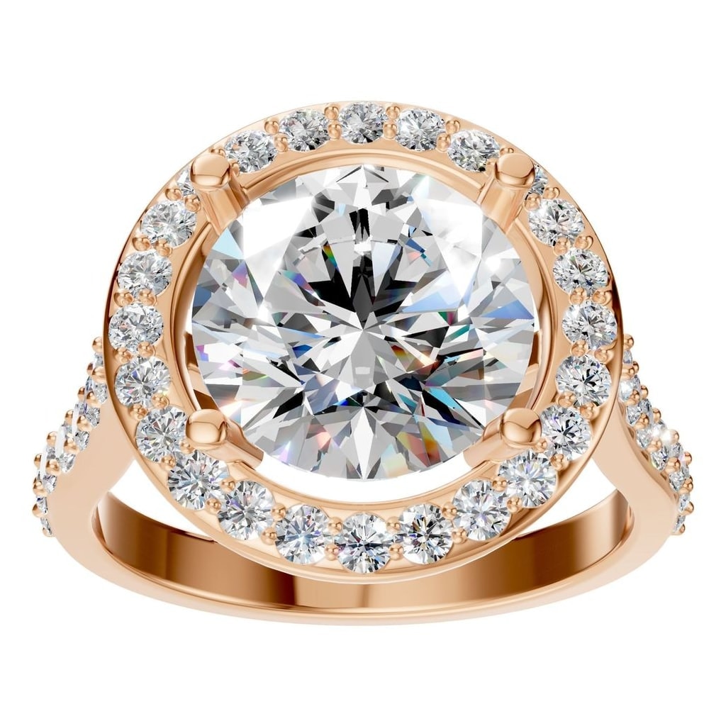 RI-7694 Rose Gold Ring SET - Front View