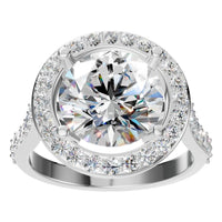 RI-7694 White Gold Ring SET - Front View