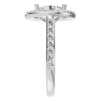 RI-7694 White Gold Ring SET - Side View