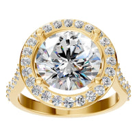 RI-7694 Yellow Gold Ring SET - Front View