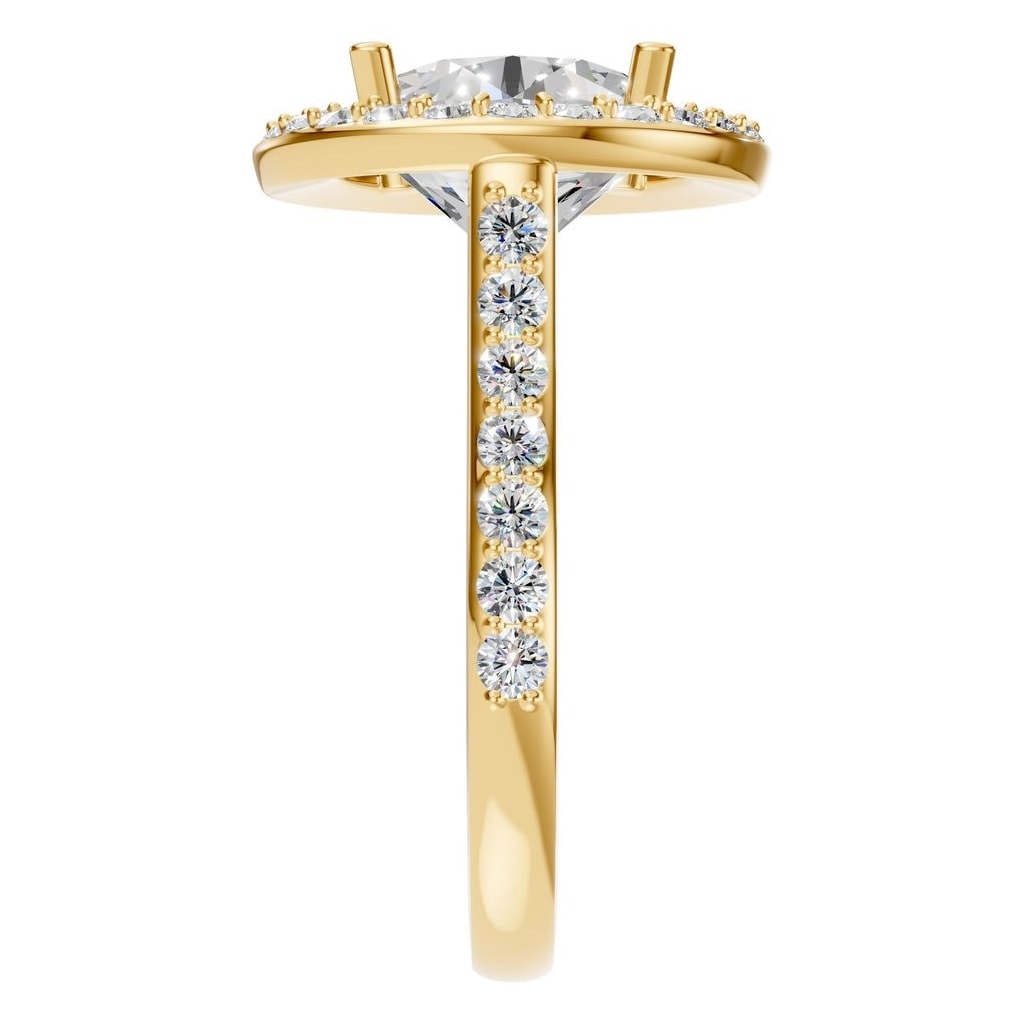 RI-7694 Yellow Gold Ring SET - Side View