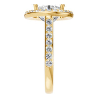 RI-7694 Yellow Gold Ring SET - Side View