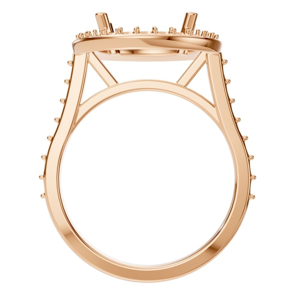 RI-7694 Rose Gold Ring UNSET - Top View