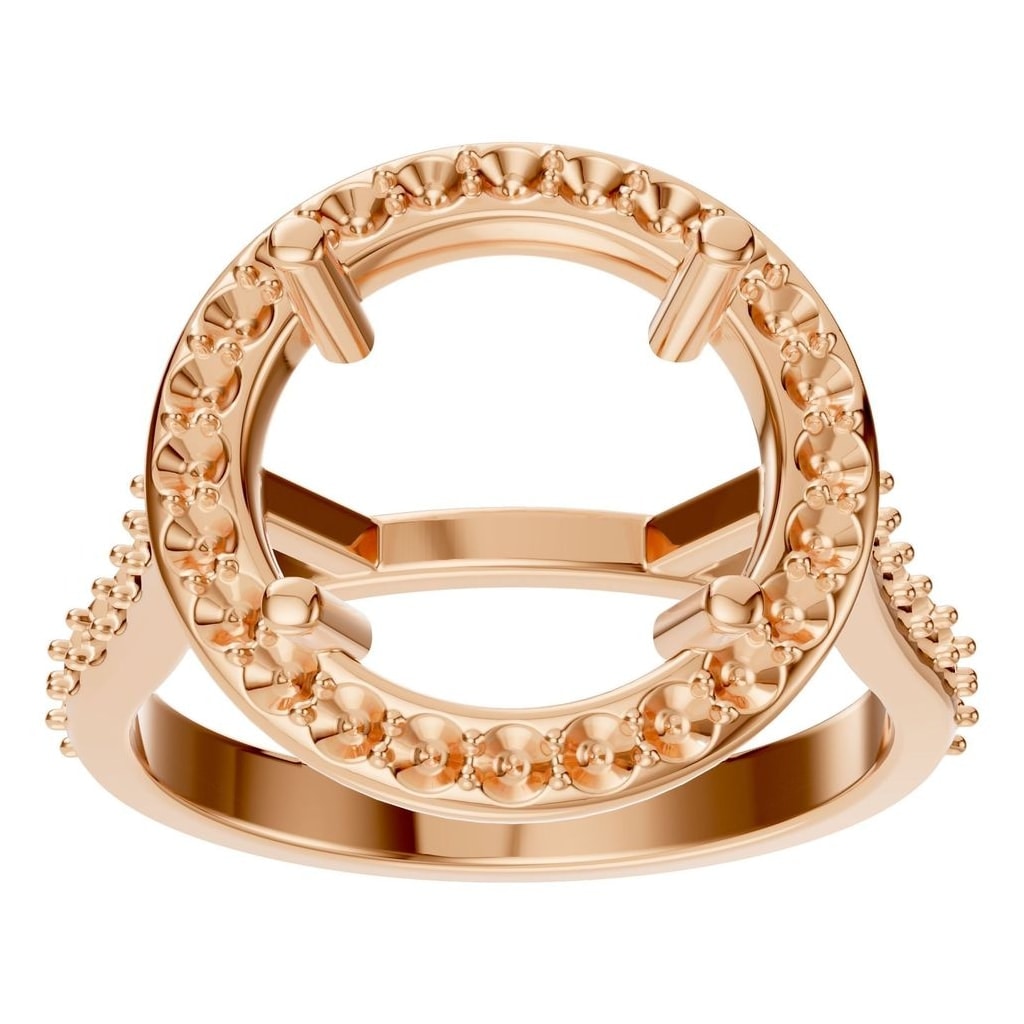 RI-7694 Rose Gold Ring UNSET - Front View