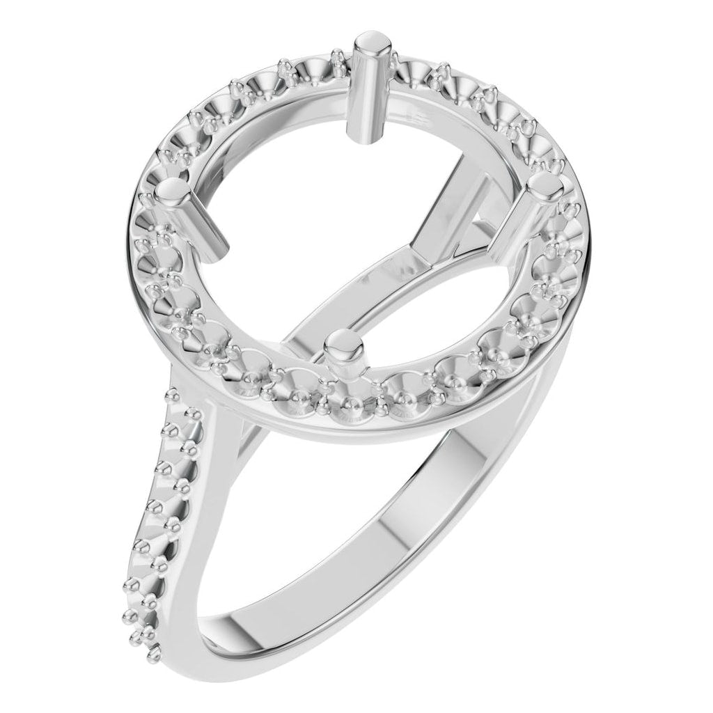 RI-7694 White Gold Ring UNSET - Main View