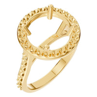 RI-7694 Yellow Gold Ring UNSET - Main View