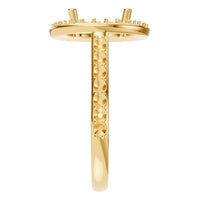 RI-7694 Yellow Gold Ring UNSET - Side View