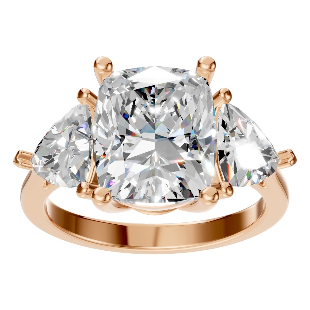 RI-7733 Rose Gold Ring SET - Front View