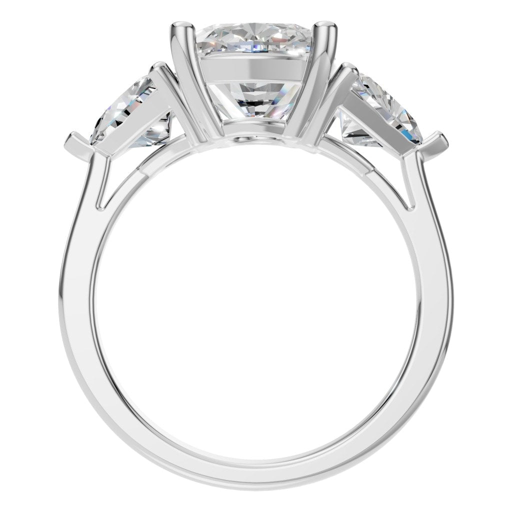 RI-7733 White Gold Ring SET - Top View