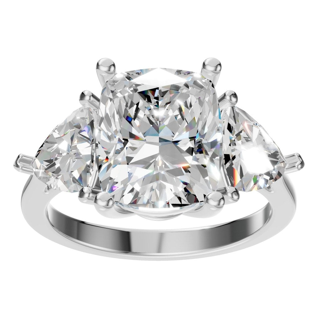 RI-7733 White Gold Ring SET - Front View