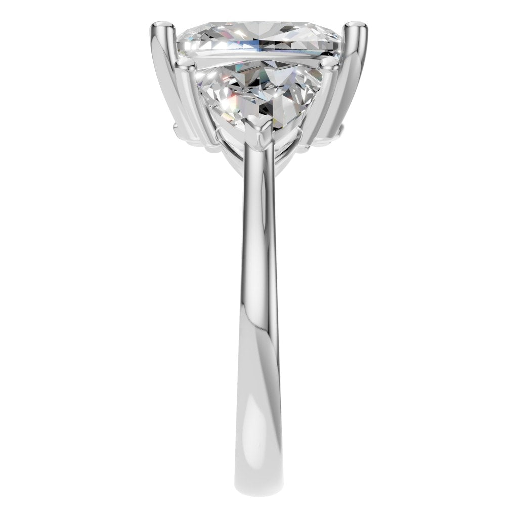 RI-7733 White Gold Ring SET - Side View