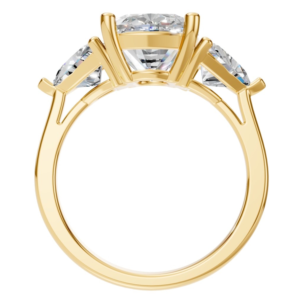 RI-7733 Yellow Gold Ring SET - Top View