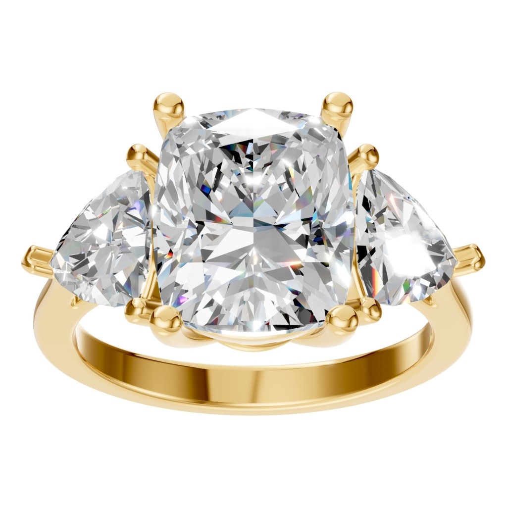 RI-7733 Yellow Gold Ring SET - Front View