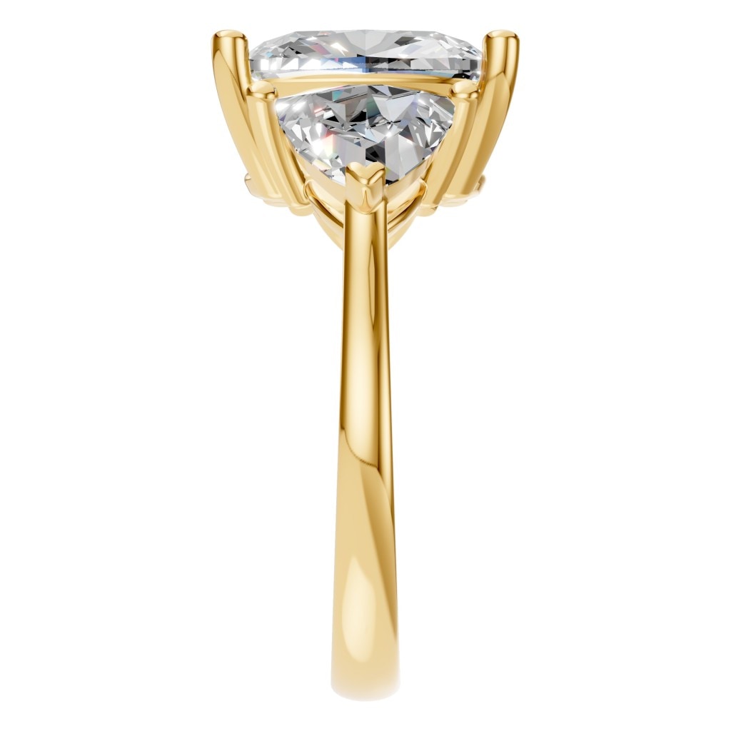 RI-7733 Yellow Gold Ring SET - Side View