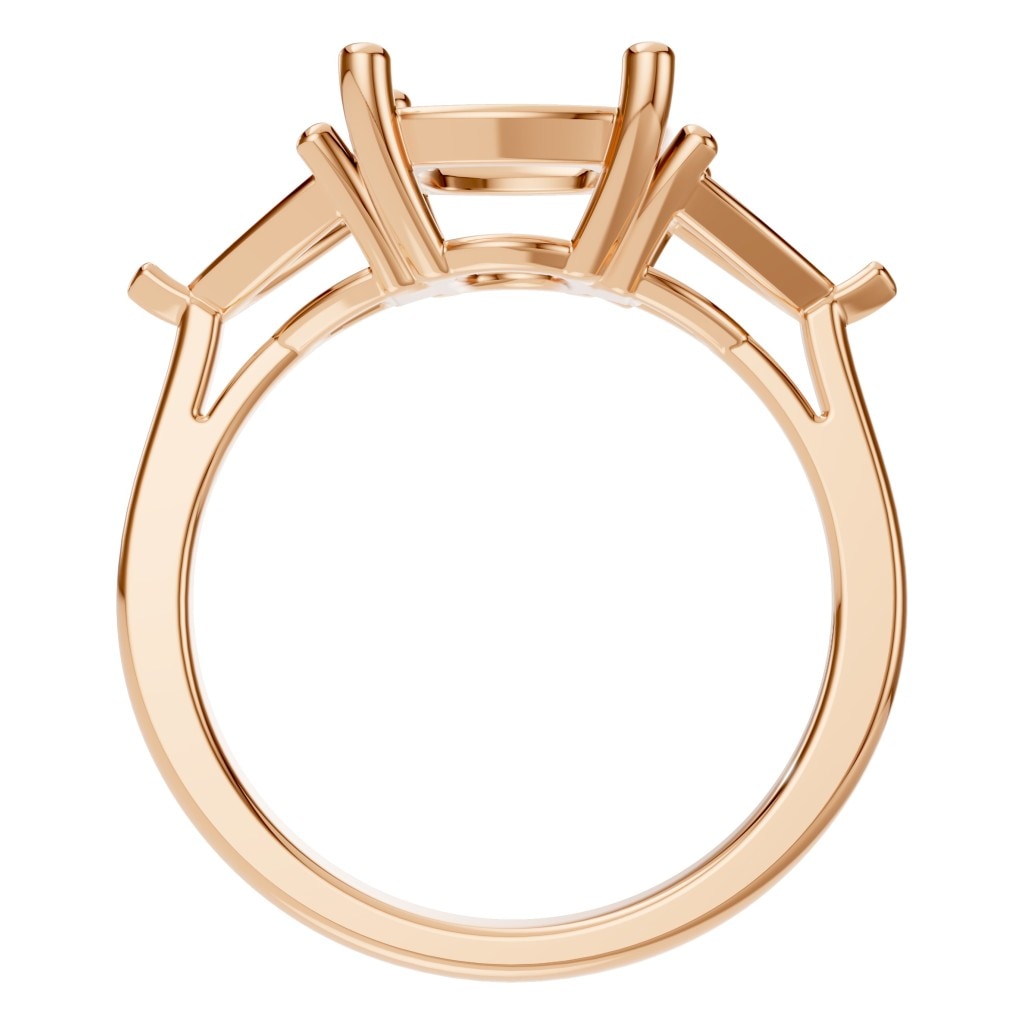 RI-7733 Rose Gold Ring UNSET - Top View