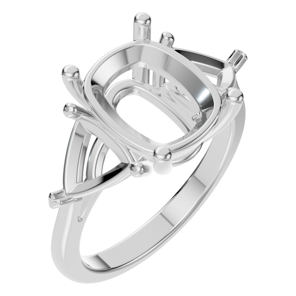 RI-7733 White Gold Ring UNSET - Main View
