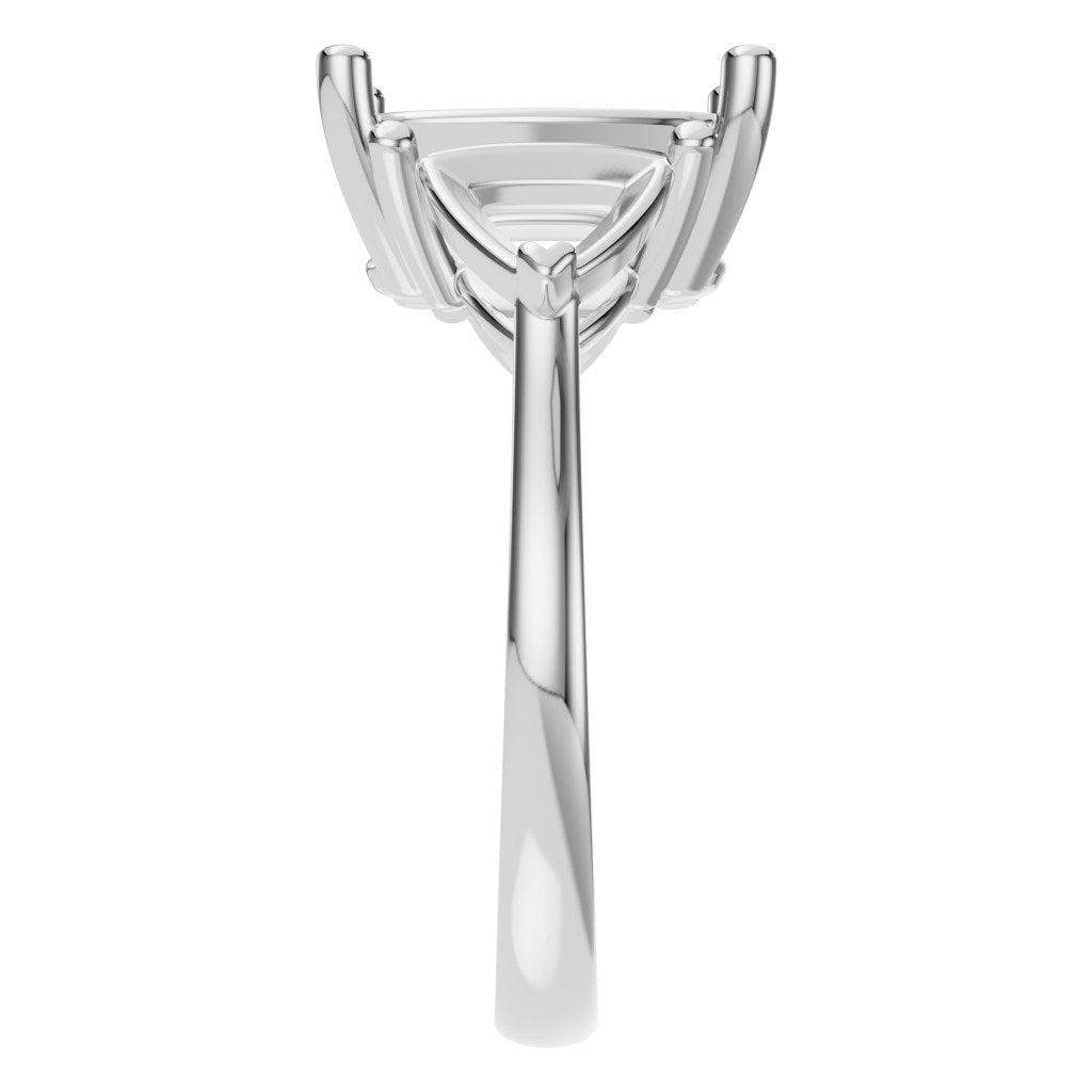 RI-7733 White Gold Ring UNSET - Side View