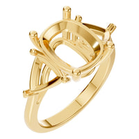 RI-7733 Yellow Gold Ring UNSET - Main View