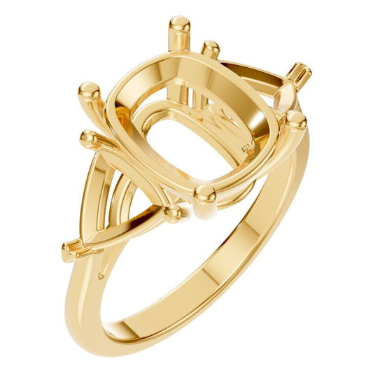 RI-7733 Yellow Gold Ring UNSET - Main View