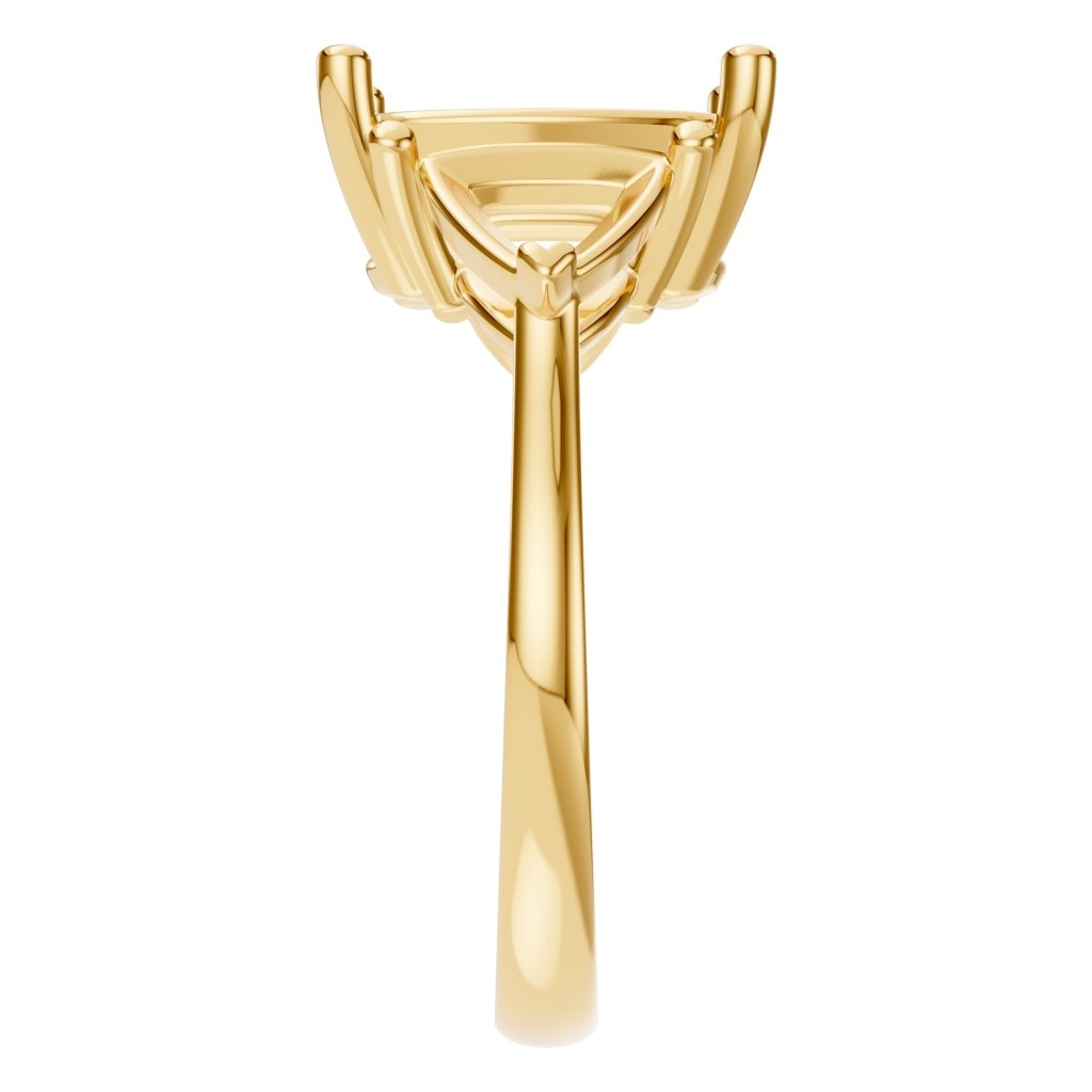 RI-7733 Yellow Gold Ring UNSET - Side View